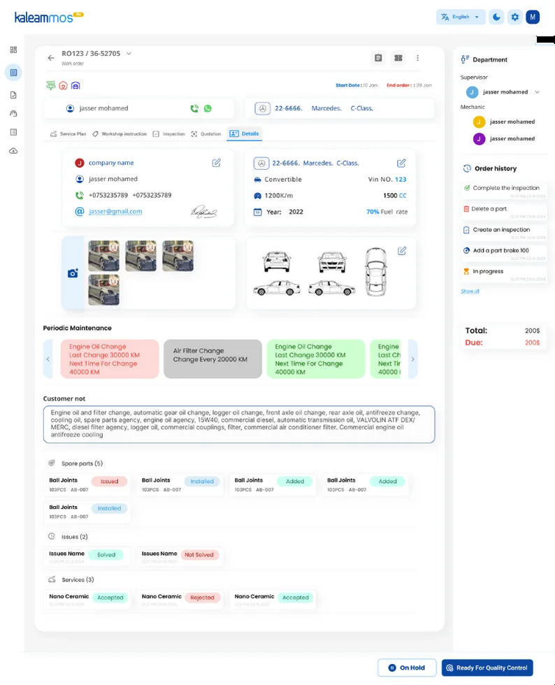 Kaleam Dashboard